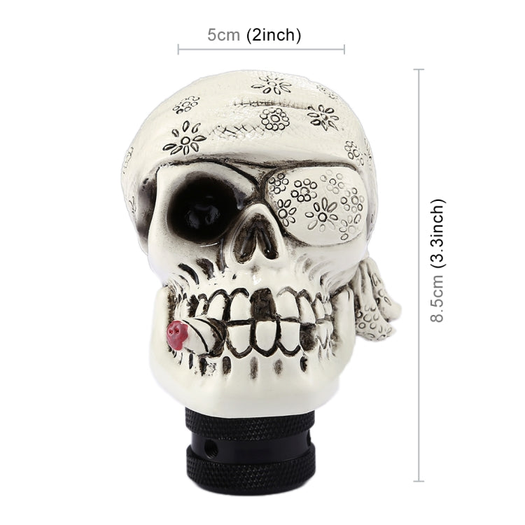 Pirate Skull Shaped Universal Vehicle Car Shifter Cover Manual Automatic Gear Shift Knob (White) by buy2fix