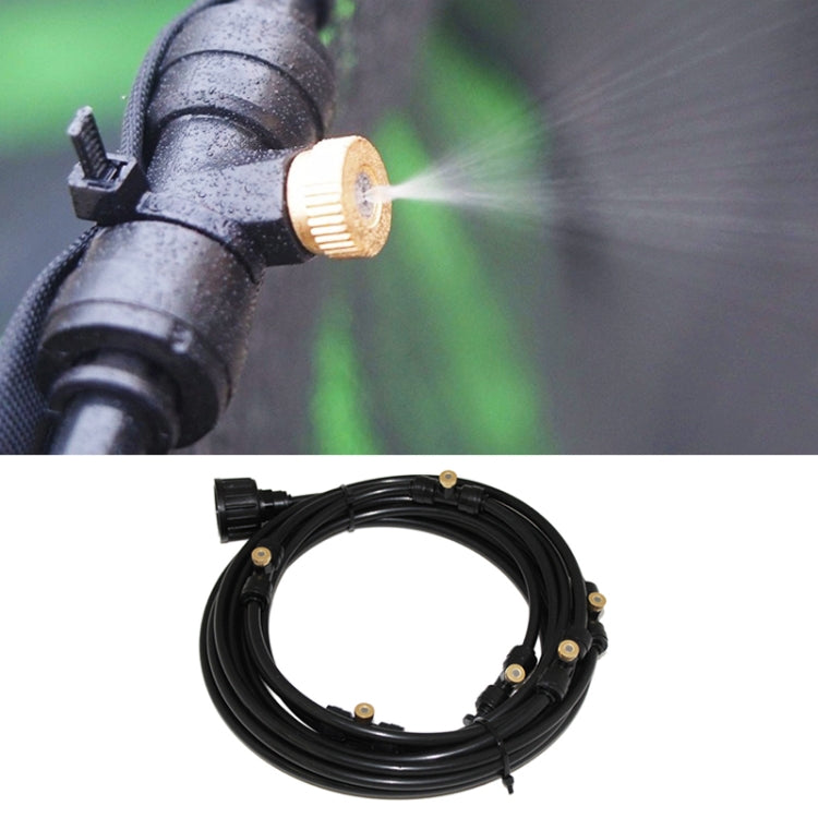 Outdoor Lawn Garden PE Hose Mist Watering Line Misting Cooling System with 26 x Mist Nozzles, Length: 18m(Black) - Watering & Irrigation by buy2fix | Online Shopping UK | buy2fix