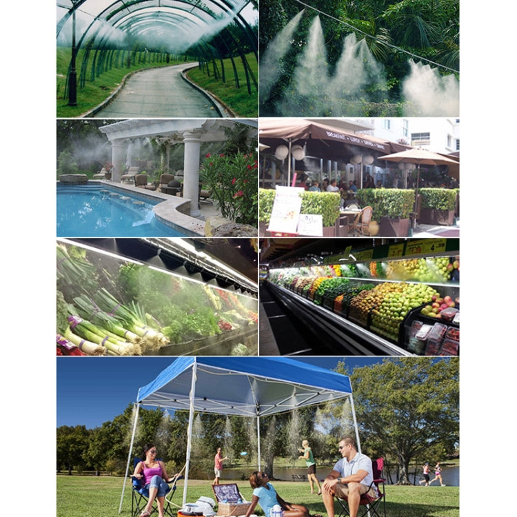 Outdoor Lawn Garden PE Hose Mist Watering Line Misting Cooling System with 26 x Mist Nozzles, Length: 18m(Black) by buy2fix