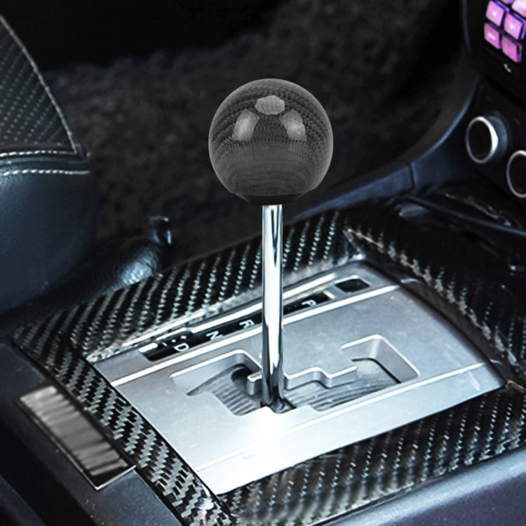 Universal Vehicle Car Shifter Cover Manual Automatic Carbon Fiber Ball Gear Shift Knob (Black) - Shift Knob by buy2fix | Online Shopping UK | buy2fix