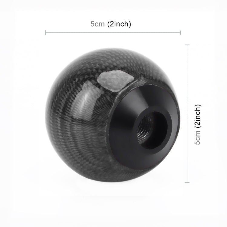 Universal Vehicle Car Shifter Cover Manual Automatic Carbon Fiber Ball Gear Shift Knob (Black) - Shift Knob by buy2fix | Online Shopping UK | buy2fix