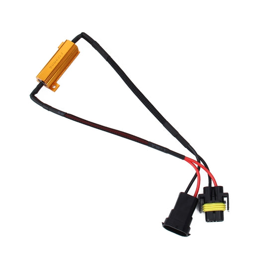 2 PCS H11 50W 6 Ohms Load Resistor Car Canbus Error Canceller Decoder Cable by buy2fix