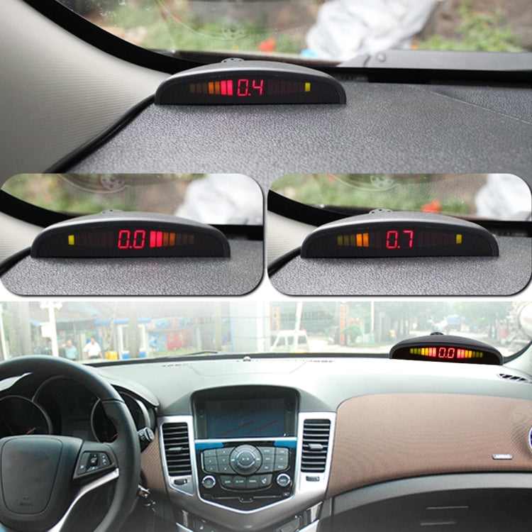 PZ-300-8 Car Parking Reversing Buzzer LED Monitor Parking Alarm Assistance System with 4*7m Front Sensors and 4*2.5m Rear Sensors - Radar Detectors by buy2fix | Online Shopping UK | buy2fix