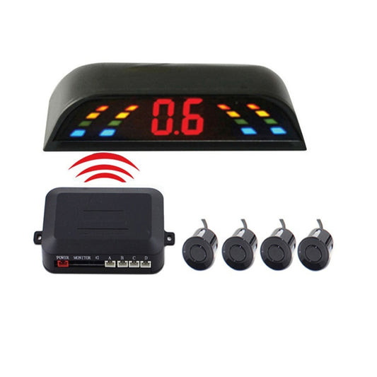 PZ-303-W Car Parking Reversing Buzzer and LED Monitor Parking Alarm Assistance System with 4 Rear Radar - Radar Detectors by buy2fix | Online Shopping UK | buy2fix