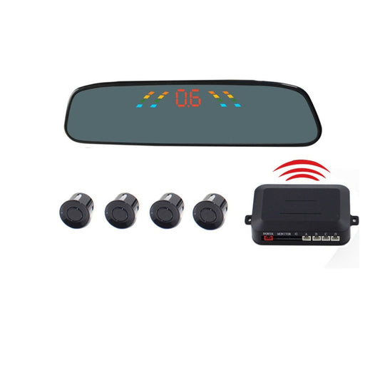 PZ-306-W Car Parking Reversing Buzzer 4.3inch LCD Screen Reverse Parking Sensors Automatic Wireless Parking Wireless Alarm Assistance System with 4 Rear Radar by buy2fix