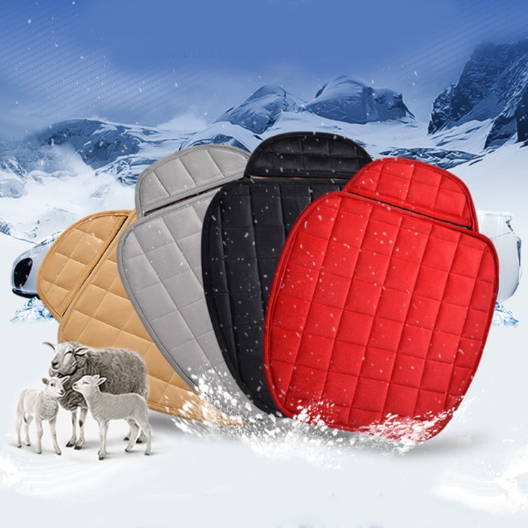 3 PCS / Set Warm Car Seat Cover Cushion Five Seats Universal Two Front Row Seat Covers and One Back Row Seat Cover Car Non-slip Chair Pad Warm Car Mats No Back Plush Cushion(Khaki) by buy2fix