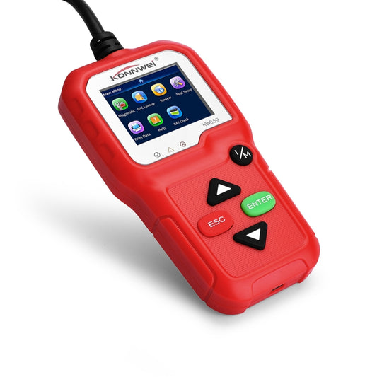 KONNWEI KW680 Mini OBDII Car Auto Diagnostic Scan Tools Auto Scan Adapter Scan Tool (Can Detect Battery and Voltage, Only Detect 12V Gasoline Car)(Red) - Code Readers & Scan Tools by KONNWEI | Online Shopping UK | buy2fix