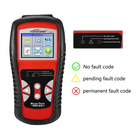 KONNWEI KW830 OBDII / CAN Car Auto Diagnostic Scan Tools Auto Scan Adapter Scan Tool Supports 8 Languages and 6 Protocols (Can Also Detect Battery and Voltage, Only Detect 12V Gasoline Car) - Code Readers & Scan Tools by KONNWEI | Online Shopping UK | buy2fix