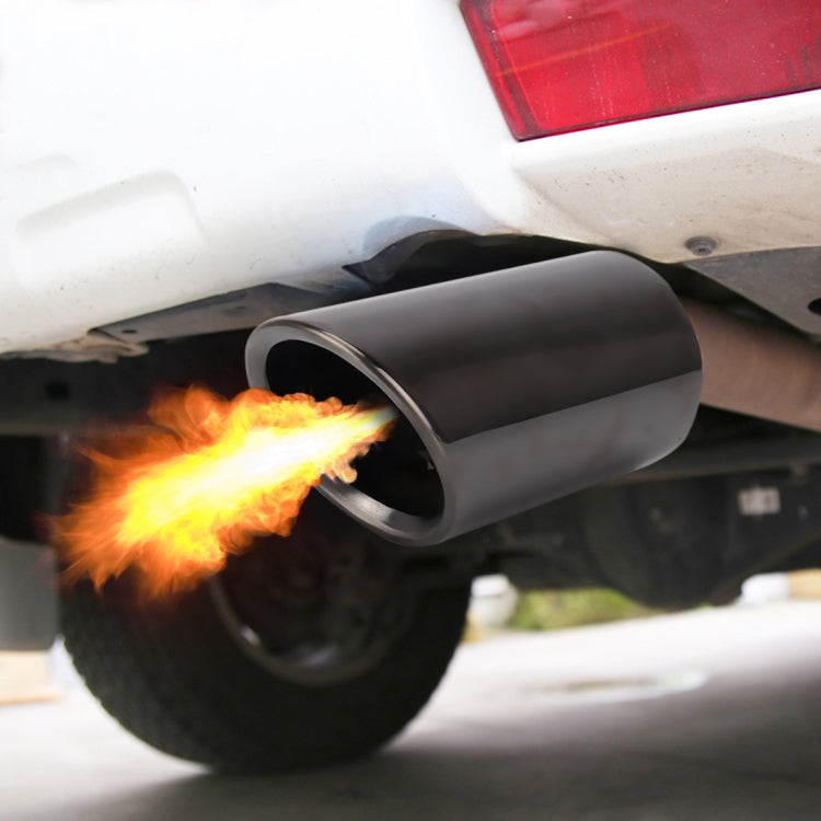 Car Styling Stainless Steel Exhaust Tail Muffler Tip Pipe for VW Volkswagen 1.2T Swept Volume(Black) by buy2fix