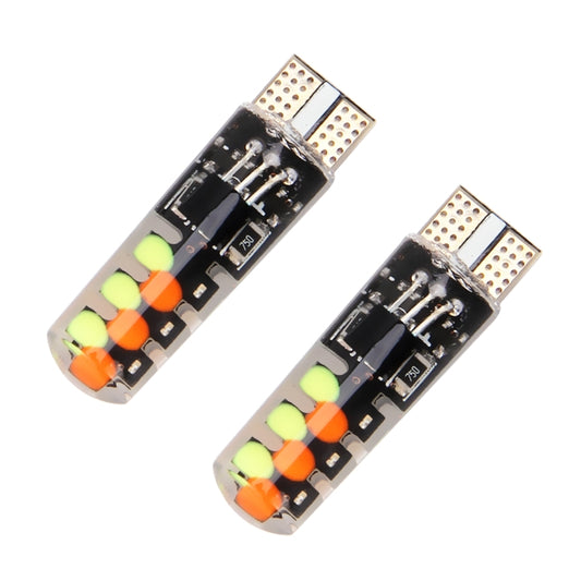2 PCS W5W 194 T10 Multi Colors COB 12 SMD RGB LED Bulbs with Remote Control Wedge Side Lights License Plate Lamp, DC 12V by buy2fix