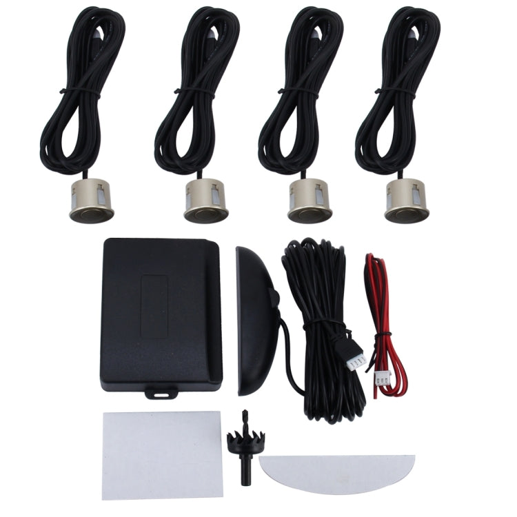Car Buzzer Reverse Backup Radar System - Premium Quality 4 Parking Sensors Car Reverse Backup Radar System with LCD Display(Silver Grey) - Radar Detectors by buy2fix | Online Shopping UK | buy2fix