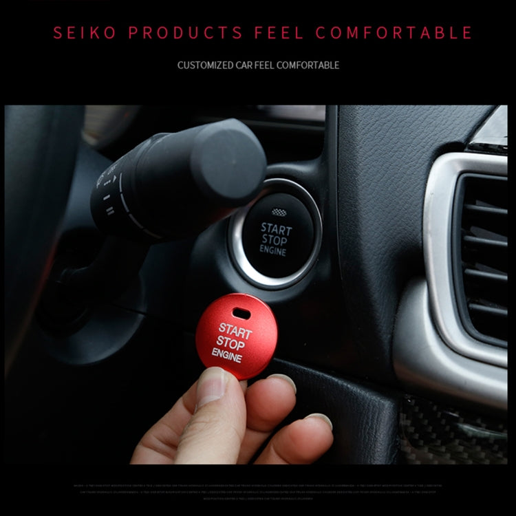 3D Aluminum Alloy Engine Start Stop Push Button Cover Trim Decorative Sticker for Mazda CX4 / CX5 / Axela / ATENZA(Black) - Decoration Rings by buy2fix | Online Shopping UK | buy2fix