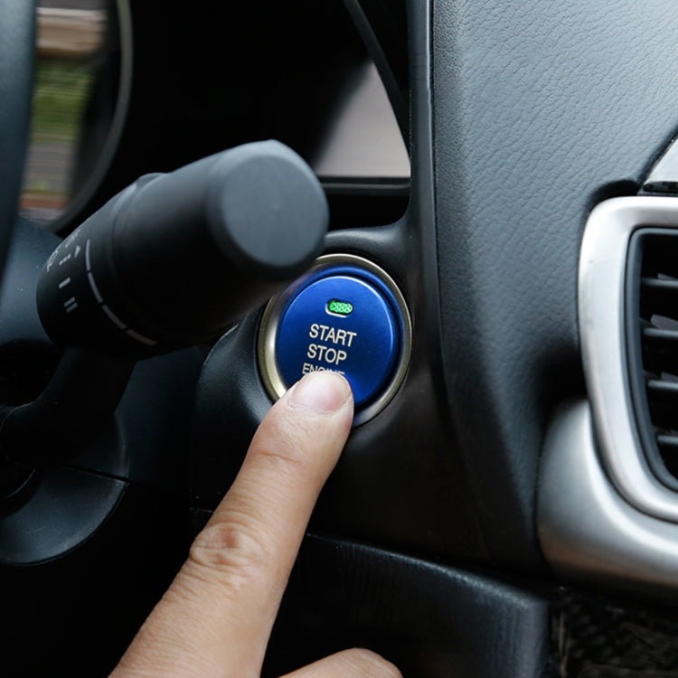 3D Aluminum Alloy Engine Start Stop Push Button Cover Trim Decorative Sticker for Mazda CX4 / CX5 / Axela / ATENZA(Blue) - Decoration Rings by buy2fix | Online Shopping UK | buy2fix