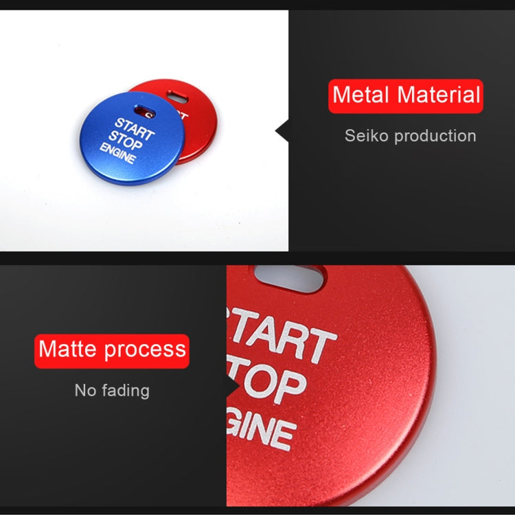 3D Aluminum Alloy Engine Start Stop Push Button Cover Trim Decorative Sticker for Mazda CX4 / CX5 / Axela / ATENZA(Red) - Decoration Rings by buy2fix | Online Shopping UK | buy2fix