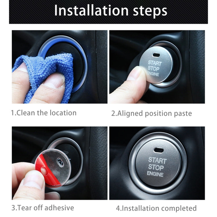 3D Aluminum Alloy Engine Start Stop Push Button Cover Trim Decorative Sticker for Mazda CX4 / CX5 / Axela / ATENZA(Red) - Decoration Rings by buy2fix | Online Shopping UK | buy2fix