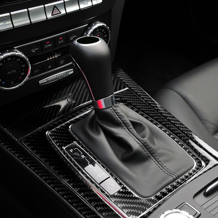 5 PCS Car Carbon Fiber Left Drive Gear Position Panel Decorative Sticker for Mercedes-Benz W204 2007-2013 by buy2fix