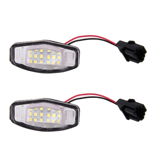 2 PCS DC 12V 2W 120LM 6000K LED License Plate Light 18-SMD Bulbs Lamps for Honda Civic VII4/5D 01-05, VIII 06-17, City 4D 03-09, Lengend 99-04 by buy2fix