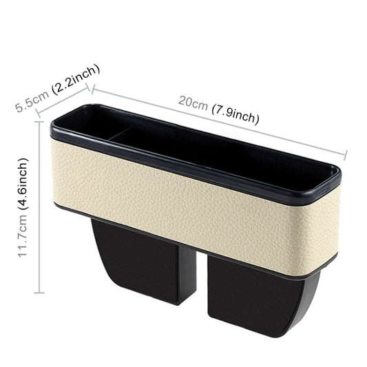 Universal Car Multi-functional Console Side Pocket Seat Gap Side Storage Box (Beige) by buy2fix