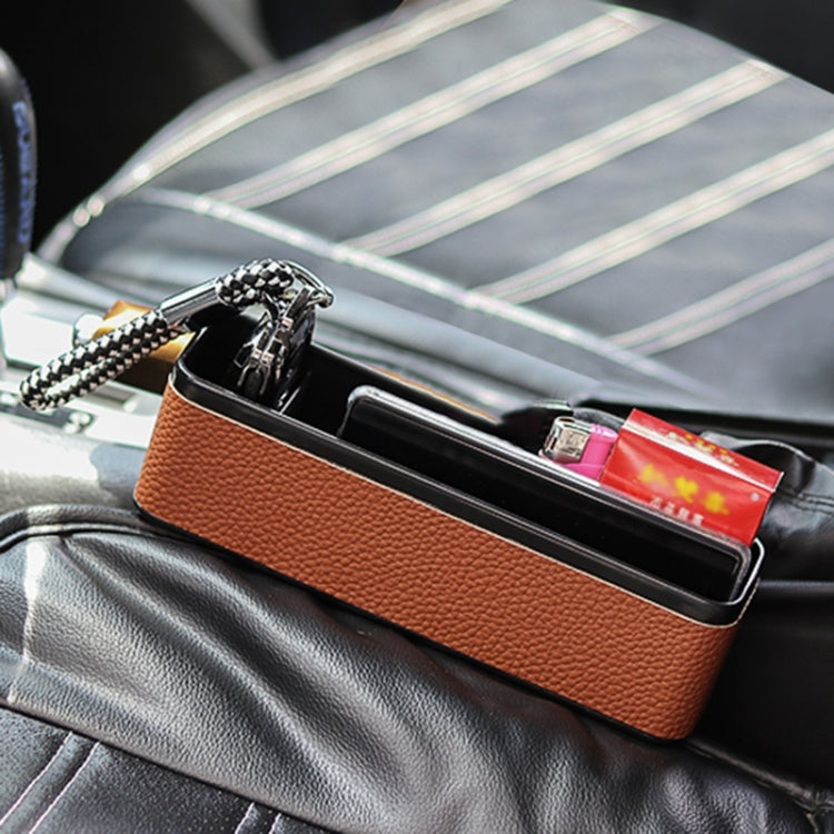 Universal Car Multi-functional Console Side Pocket Seat Gap Side Storage Box (Brown) by buy2fix