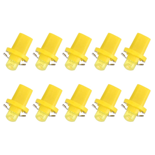 10 PCS 0.4W B8.5 Wedge Instrument Panel COB LED Light Dashboard Gauge Cluster Indicator Lamp Bulb (Amber) - Instrument Lights by buy2fix | Online Shopping UK | buy2fix