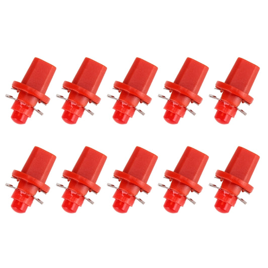 10 PCS 0.4W B8.5 Wedge Instrument Panel COB LED Light Dashboard Gauge Cluster Indicator Lamp Bulb (Red Light) - Instrument Lights by buy2fix | Online Shopping UK | buy2fix