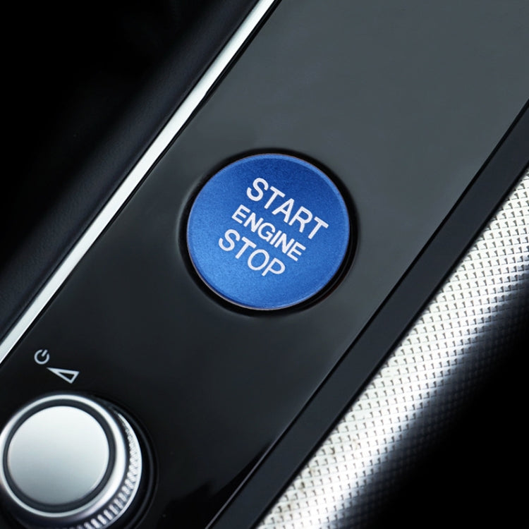 Car Engine Start Key Push Button Cover Trim Aluminum Alloy Sticker Decoration for Audi(Blue) by buy2fix