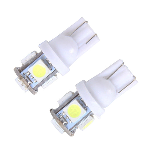 10PCS T10 3W 5500K SMD 5050 5 LED Car Clearance Lights Lamp, DC 12V(White Light) by buy2fix