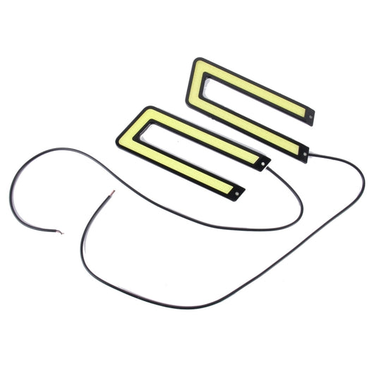 2 PCS DC 12V 10W 800LM 5500K COB Car DRL Daytime Running Lights Lamp,Cable Length:50cm(White Light) by buy2fix