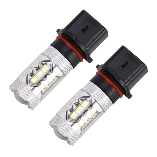 2 PCS P13W DC 12V 5W 250LM Auto Car Fog Lights with 16 SMD-2835 LED Bulbs (White Light) by buy2fix