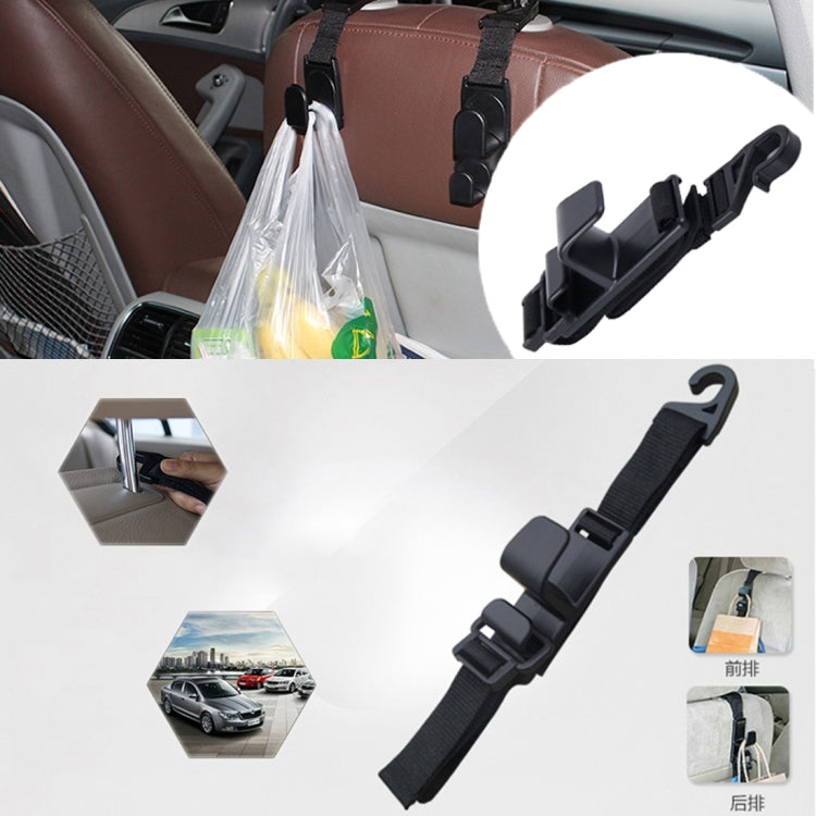 SHUNWEI SD-2512 Car Headrest Hook Universal Adjustable Car Back Seat Headrest Hanger Holder Hook for Bag Purse Cloth Grocery(Black) by SHUNWEI