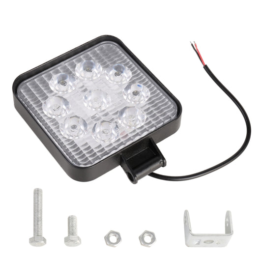 DC 10-30V 27W 2500LM 6000K Waterproof Vehicle Car Boat Marine External Work Lights Emergency Lights 60 Degrees Adjustable Flood Light LED Car Bulbs with 9 Intense Wafer LED Lights(White Light) by buy2fix