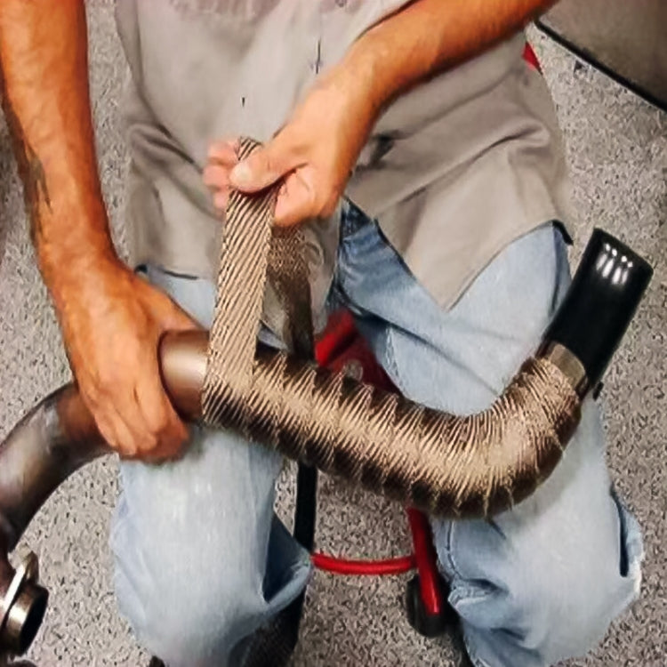 10m Titanium Gold Exhaust Wrap Auto Motor Exhaust Heat Shield Wrap Heat Resistant Wrap by buy2fix