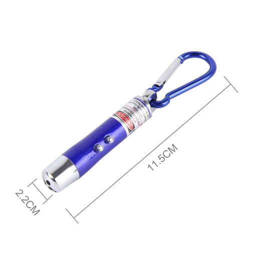 2 PCS Portable Colorful Metal Shell Mini LED Flashlight Torch Light Laser Light Keychain Outdoor for Hiking Climbing Money Detecting(Blue) by buy2fix