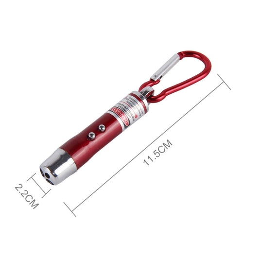 2 PCS Portable Colorful Metal Shell Mini LED Flashlight Torch Light Laser Light Keychain Outdoor for Hiking Climbing Money Detecting(Red) by buy2fix