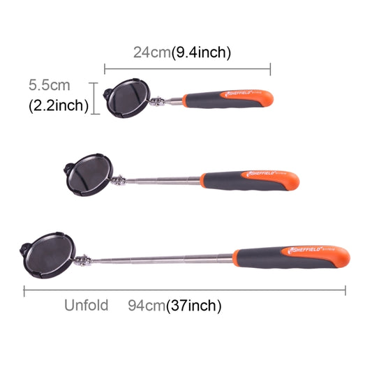 Retractable Vehicle Car Chassis Telescoping Inspection Mirror with 1 PCS 5mm LED Light, Mirror Diameter: 55mm, Max Expanding Length: 940mm - Electronic Test by buy2fix | Online Shopping UK | buy2fix