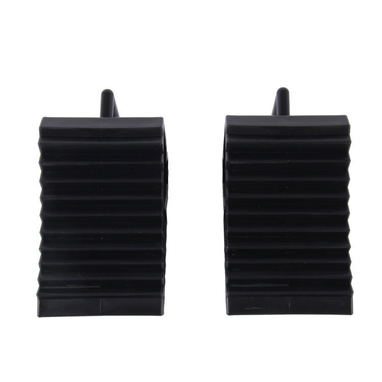 2pcs Solid Rubber Wheel Chock with Handle for Vehicles Under 2.5 Tons - Car Road Trouble Clearer by buy2fix | Online Shopping UK | buy2fix