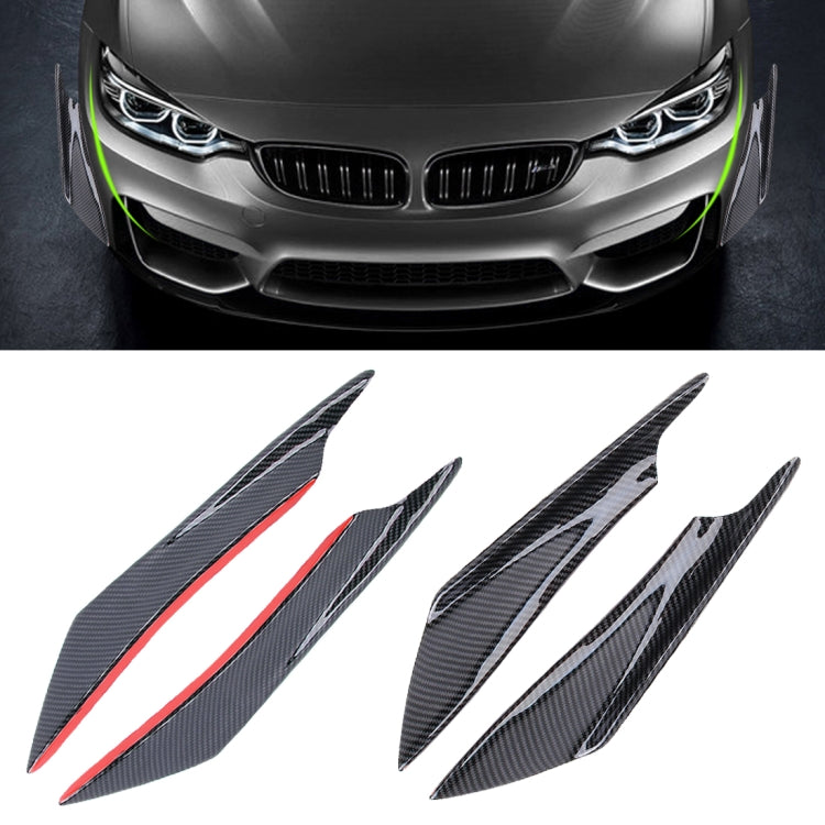 4 PCS Car-Styling Flank Decorative Sticker(Black Carbon Fiber) - Decorative Sticker by buy2fix | Online Shopping UK | buy2fix