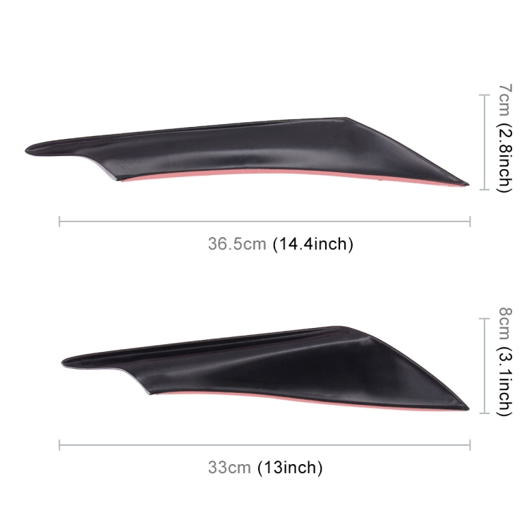 4 PCS Car-Styling Flank Decorative Sticker(Black Carbon Fiber) - Decorative Sticker by buy2fix | Online Shopping UK | buy2fix