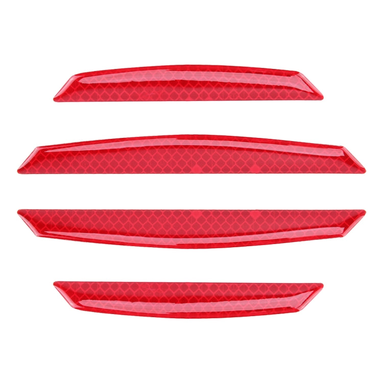 4 PCS Universal Car Door Anti-collision Strip Protection Guards Trims Stickers (Red) - Anti Collision Sticker by buy2fix | Online Shopping UK | buy2fix