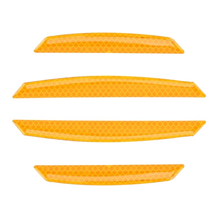 4 PCS Universal Car Door Anti-collision Strip Protection Guards Trims Stickers (Yellow) - Anti Collision Sticker by buy2fix | Online Shopping UK | buy2fix