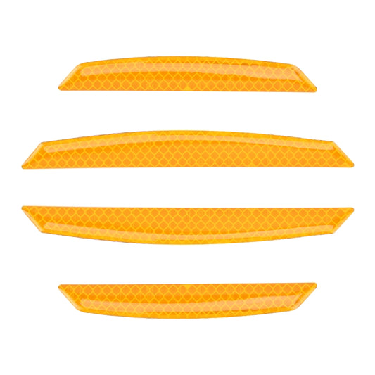 4 PCS Universal Car Door Anti-collision Strip Protection Guards Trims Stickers (Yellow) by buy2fix