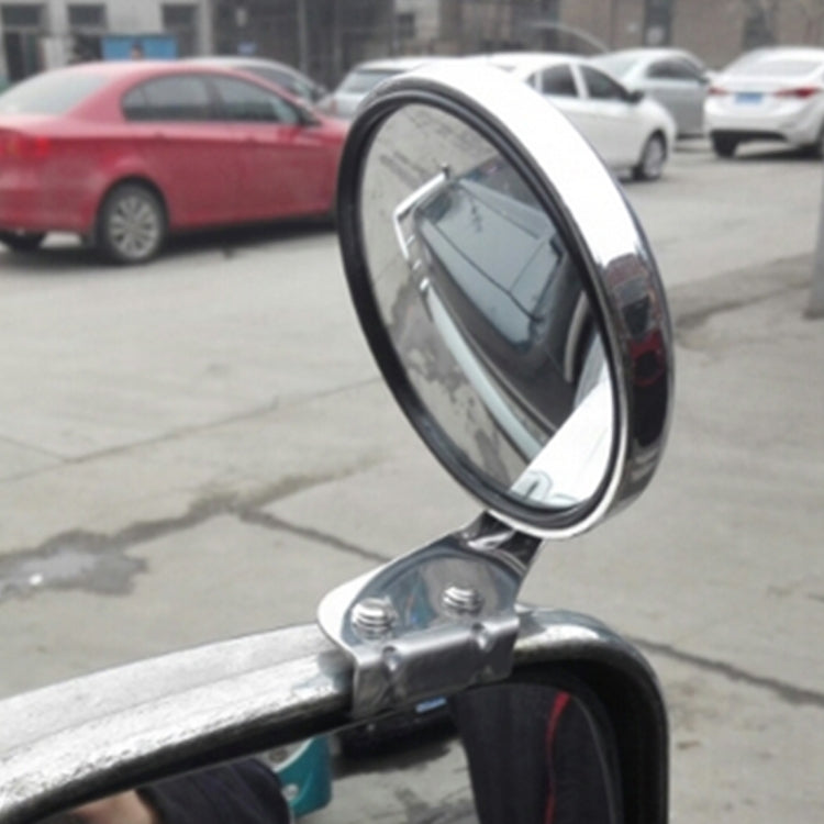 Vehicle Front Blind Area Wide-angle Adjustable Right Side Observation Mirror (Silver) by buy2fix