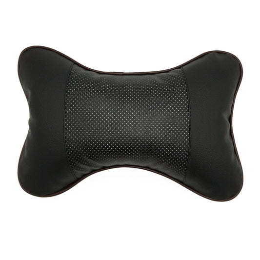 Four Seasons Breathable Leather Surface Car Neck Pillow Head Pillow(Black) by buy2fix