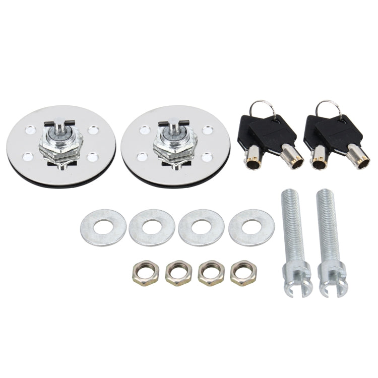 2 PCS Car Cover Lock Modified Hood Lock General Racing Car Cover Lock Modified Engine Cover Lock Racing Front Cover Lock with Keys(Black) by buy2fix