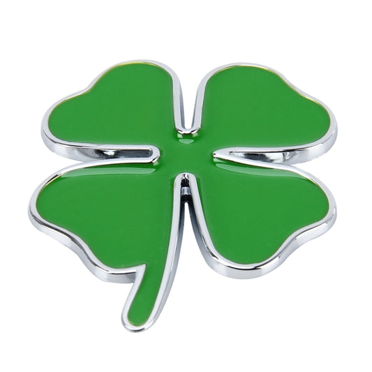 Four Leaf Clover Herb Luck Symbol Badge Emblem Labeling Sticker Styling Car Dashboard Decoration, Size: 7.5*6cm by buy2fix