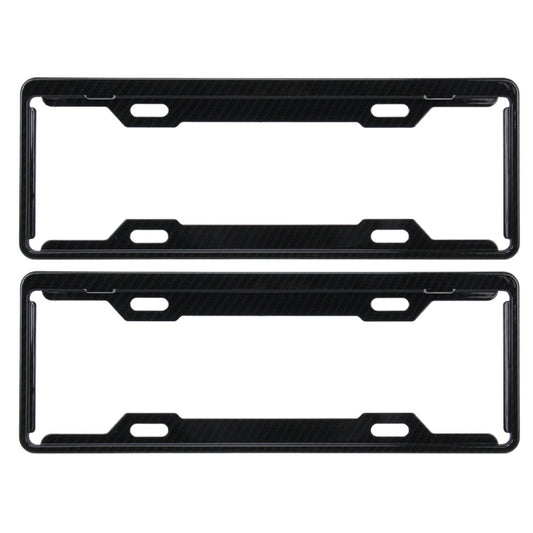 2 PCS Carbon Lead License Plate Frame Simple and Beautiful Car License Plate Frame Holder Universal License Plate Holder(Black) by buy2fix