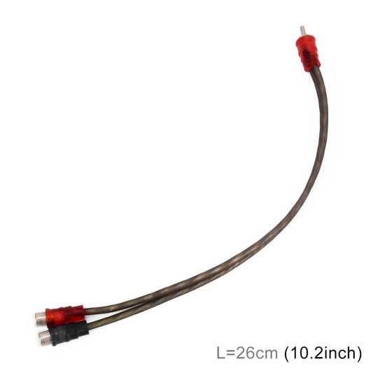 Car AV Audio Video 2 Female to 1 Male Copper Extension Cable Wiring Harness, Cable Length: 26cm by buy2fix