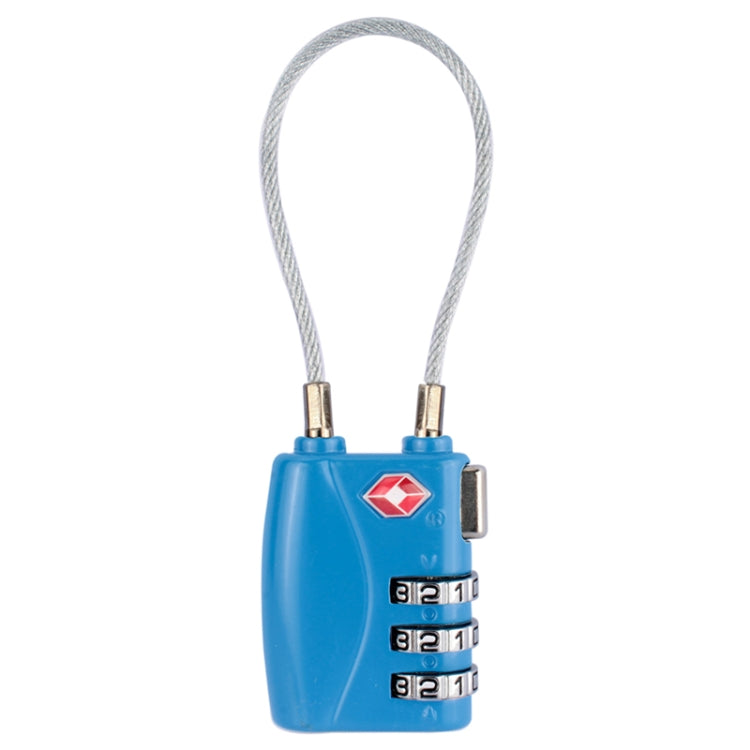 JASIT TSA719 Zinc Alloy 3-Digit Password TSA Lock Travel Luggage Padlock(Blue) - Padlocks by buy2fix | Online Shopping UK | buy2fix