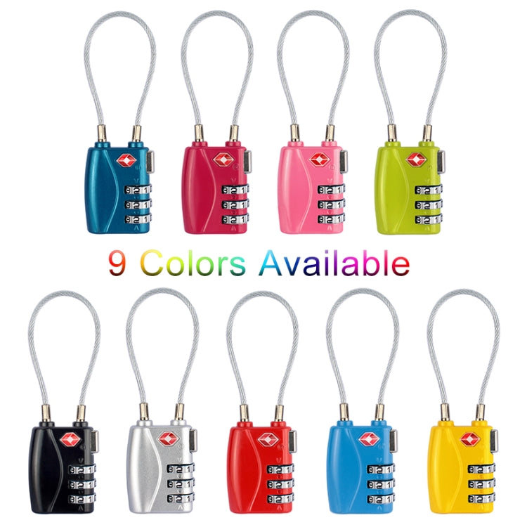 JASIT TSA719 Zinc Alloy 3-Digit Password TSA Lock Travel Luggage Padlock(Blue) - Padlocks by buy2fix | Online Shopping UK | buy2fix