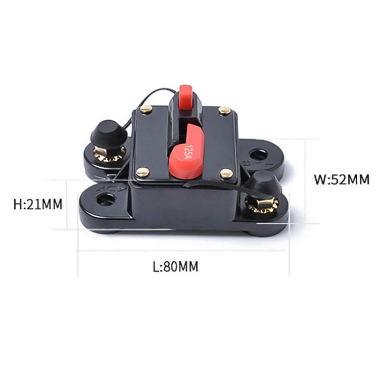125A DC 12-24V Car Audio Stereo Circuit Breaker Automatic Reset Fuse Holder - Fuse by buy2fix | Online Shopping UK | buy2fix